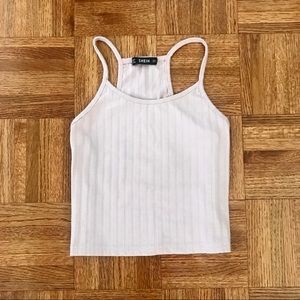 SHEIN Light Pink Racerback Crop Top